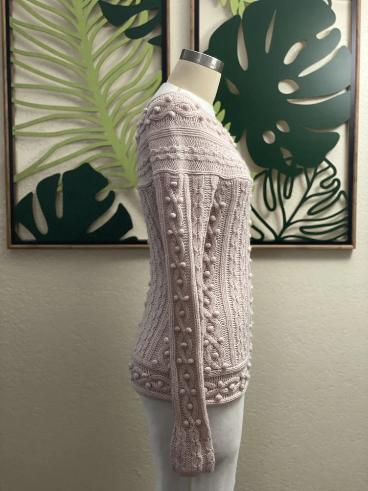 Свитер Moda International розовый с помпонами - Изображение 2 из 4