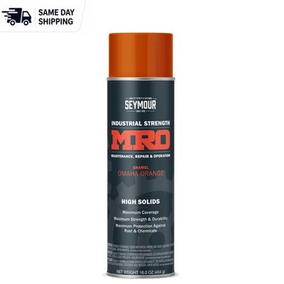 620-1450 Omaha Orange High Solids Spray Paint - Rust Resistant 16 Ounce Can