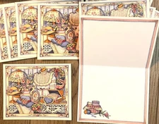 Boxed with 7 cards FLOWERS & LACE by SUSAN WINGET Blank Note Cards1994