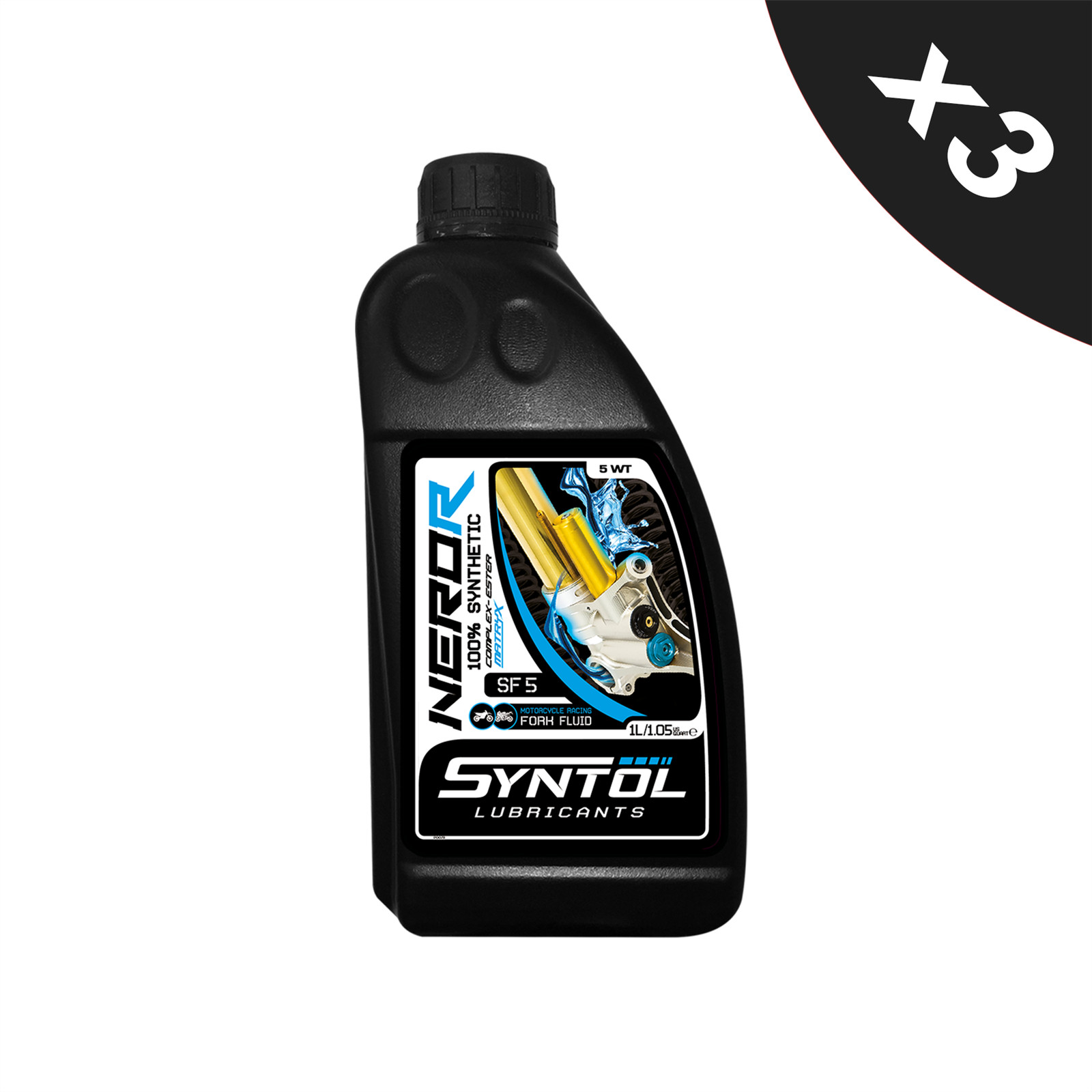 B&Q - Nero-R Sf 5 Racing Motorcycle Motorbike Fork Fluid 3X1L - Image 2