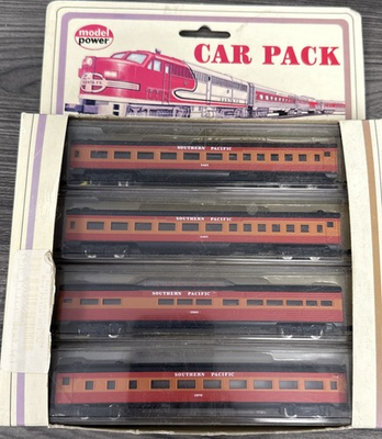 #ad Model Power N Scale #3039 4 Southern Pacific Streamline Passenger Set of 4 NOS $84.99