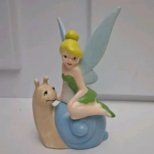 Vtg Tinker Bell Tink's Snail Ride 4-Inch Magnetic Salt and Pepper Shakers