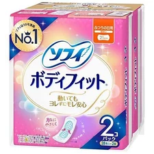 Unicharm Sofy Body Fit Wingless 21cm 28pc x 2 Pack Pads