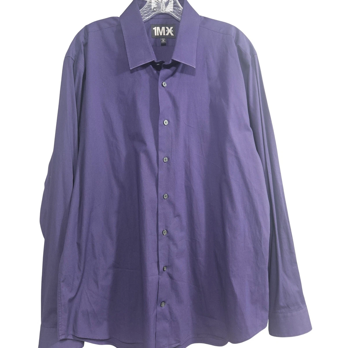 express purple dress shirt Express Men's Slim Stretch Modern Tech 1Mx Dress Shirt in Purple Large Tall
