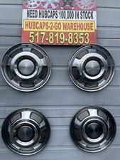 1966-67 Mercury 14 Comet Hubcaps Set 4 Rare Beautiful Blackstainless. Verynice