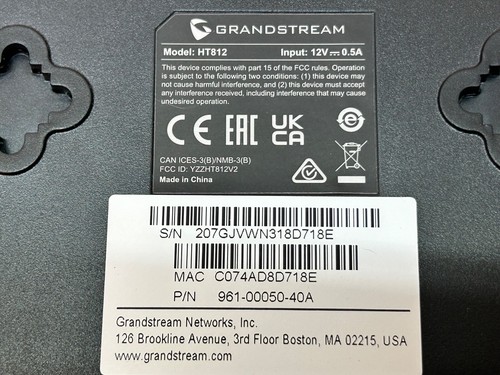 Grandstream HT812 2-portowy analogowy adapter telefoniczny / router VoIP T0837 - Zdjęcie 9 z 9
