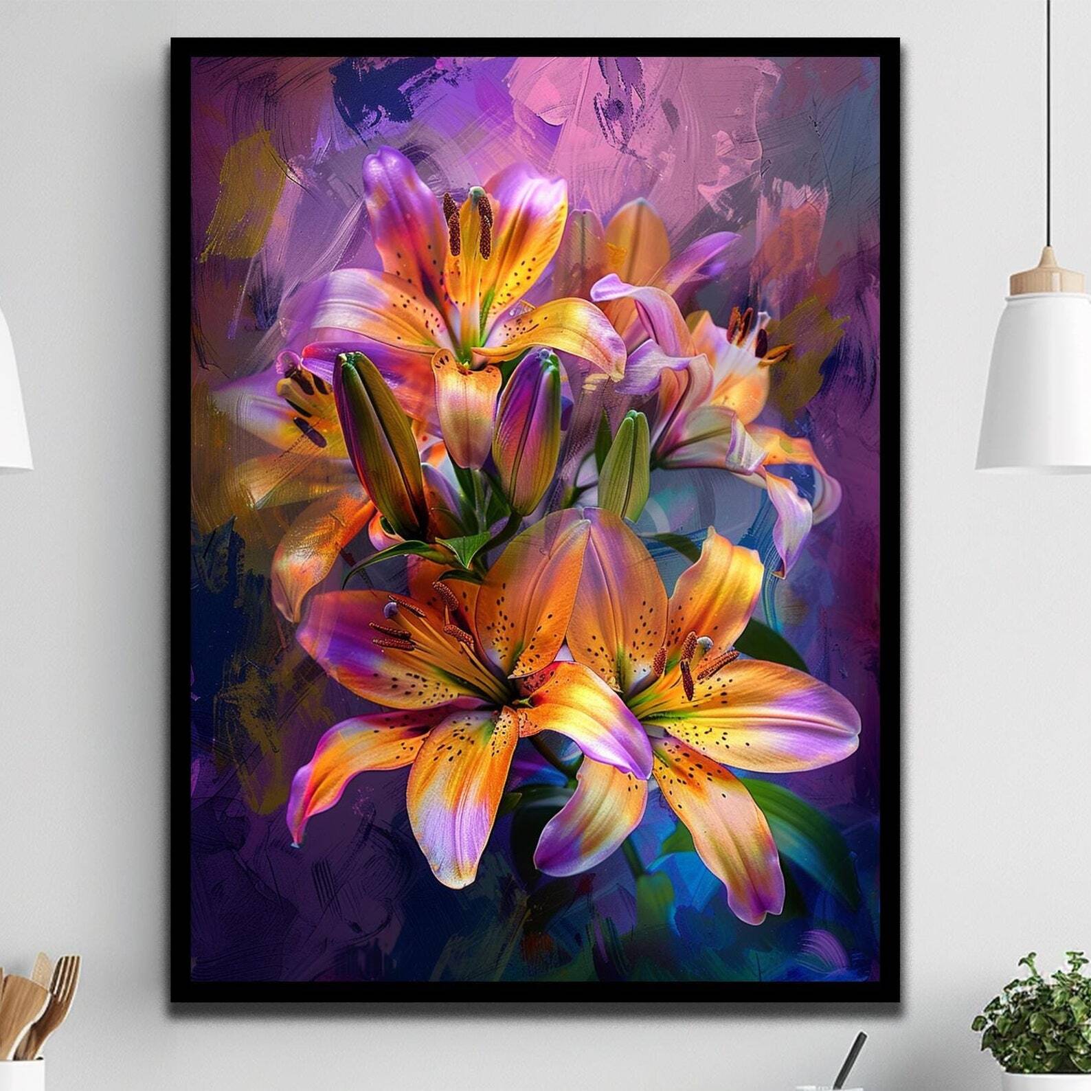 Lily Flower Decor Lily Of The Valley Art Wall Decor Botanical Prints Flower