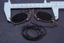   ANTIQUE PINCH, PINCE NEZ NOSE GRAY SUN GLASSES SPECTACLES - 1890