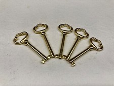 Grandfather clock Door Key set of 5 Brass Fin...