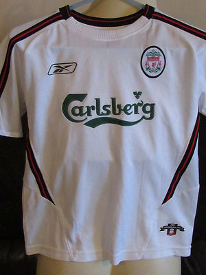 Liverpool FC White Away Shirt - 2003/04 - 28