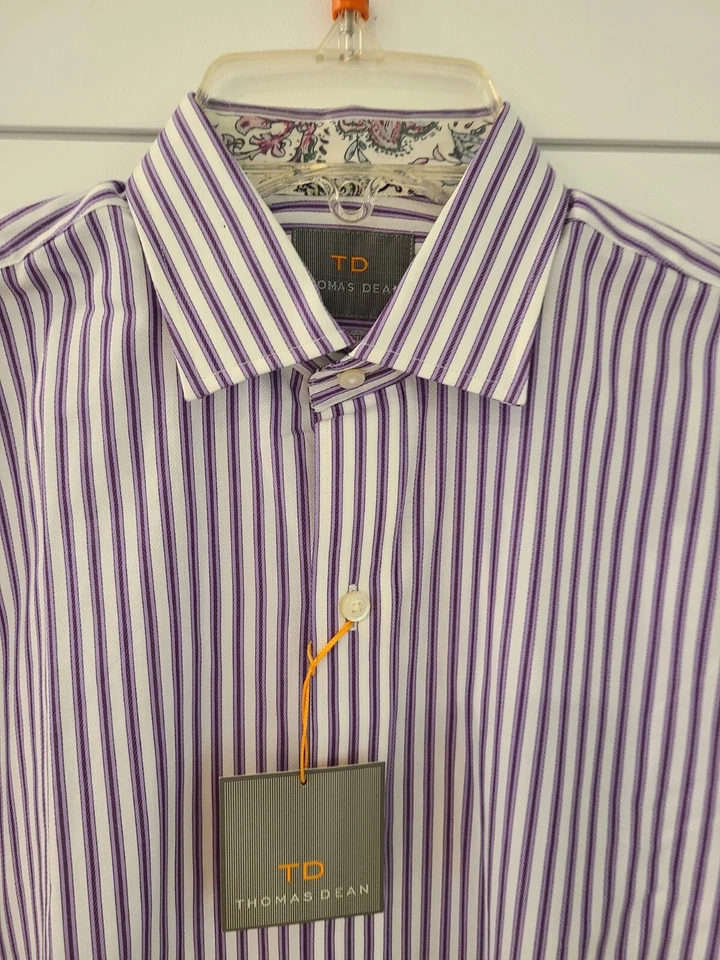 Полосатая сорочка на пуговицах для мальчиков Thomas Dean TD размер большой 14/16 - Изображение 2 из 4