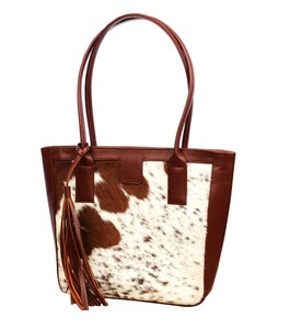 cowhide shoulder bag