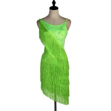 Latin Dance Dress Salsa Tango Cha cha Ballroom Rhinestone Competition Dress F467