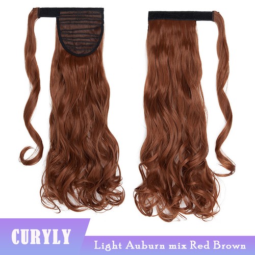 Thick Wavy Clip-in Ponytail Hair Extensions Real Soft Natural As Human Pony Tail - Picture 114 of 142