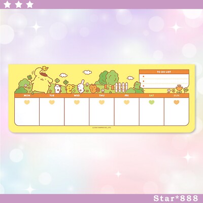 Sanrio Pompompurin großer Wochenplaner Schule To Do Liste Schreiben Memo Notizblock