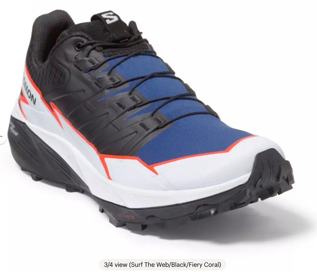 Salomon Thundercross Black Fiery Coral Trail Hiking Shoes Mens Size 12 Salomon Thundercross Trail Running Shoes Men Black/Fiery  main image 3