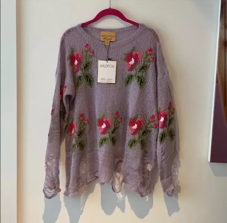 Wildfox distressed sweater cheap