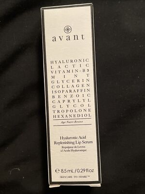 Avant Hyaluronic Acid Replenishing Lip Serum Full Size .29 oz / 8.5 ml NIB $122