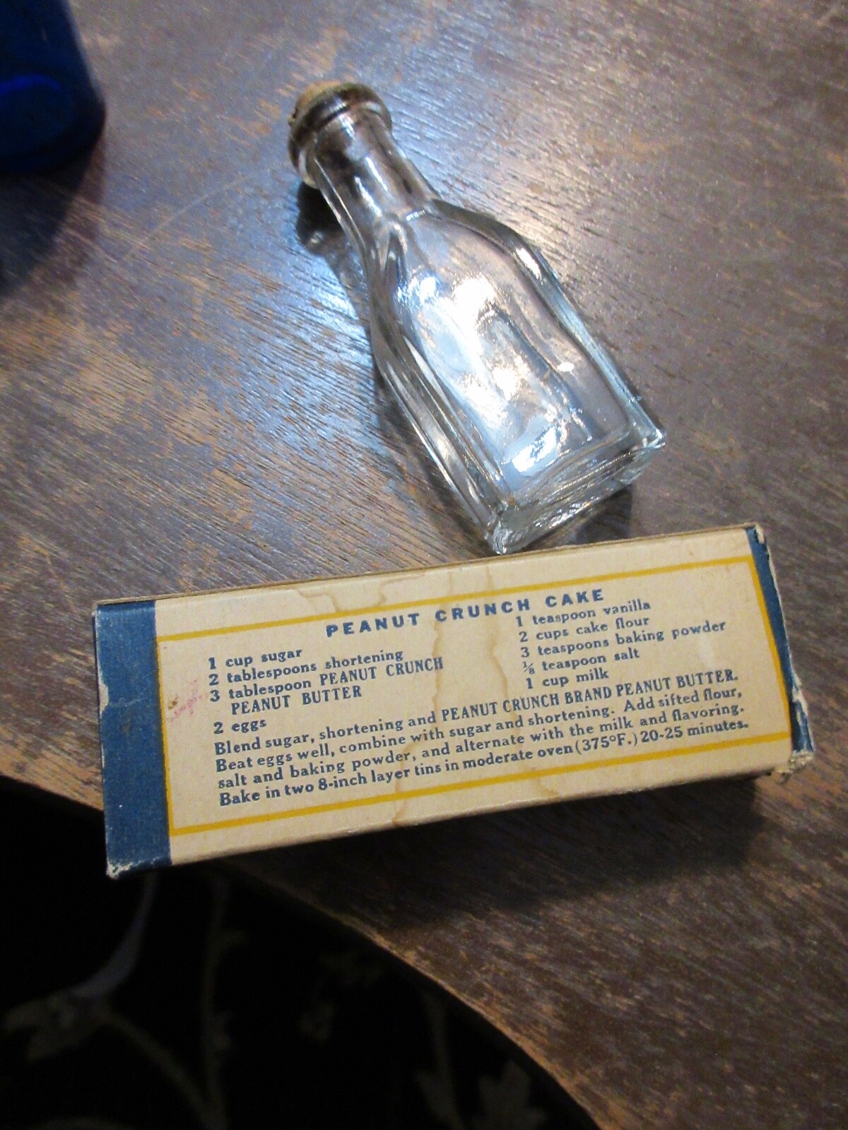 Butter Nut  4” 5/8 Ounce BOTTLE (mk'd Bennett Boston) with Box Recipe