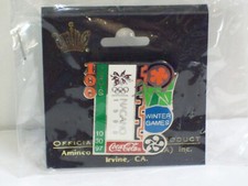 1998 Nagano Olympic Pin Winter Games Coca-Cola Japan Origami Crane Sealed Vtg