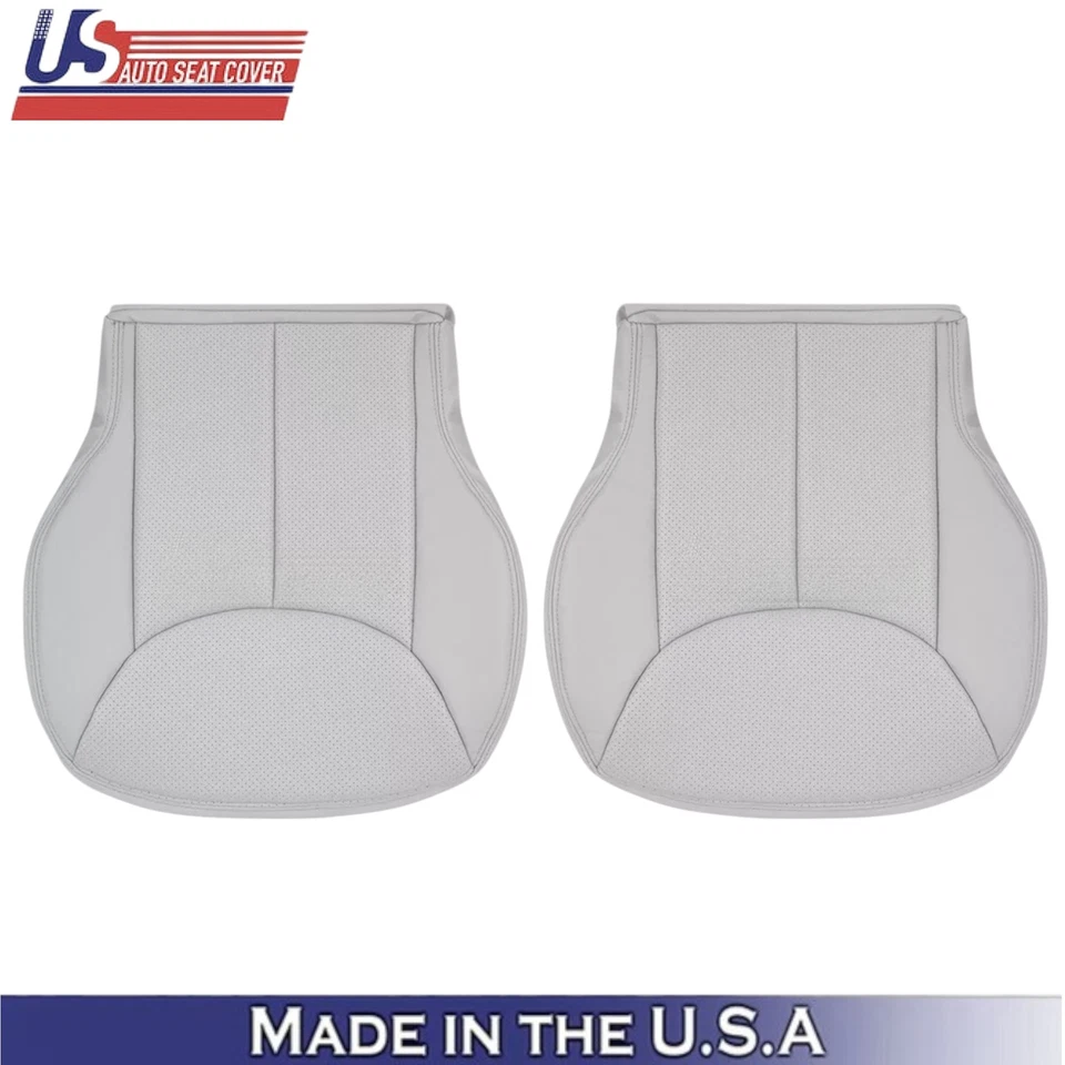 2003-2007 for Mercedes Benz R230 SL500 Front Seat Covers Genuine Leather Gray - Image 3 of 4