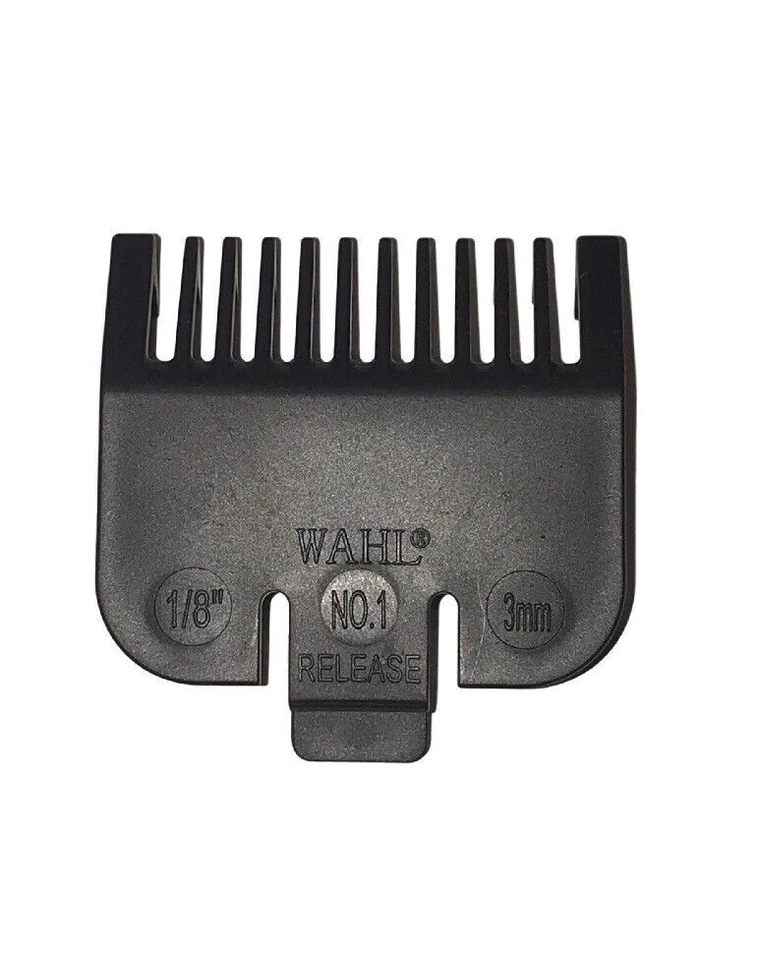 Wahl Standard Fitting Hair Clipper Attachment Comb Size No.1 Black 3mm 1/8"