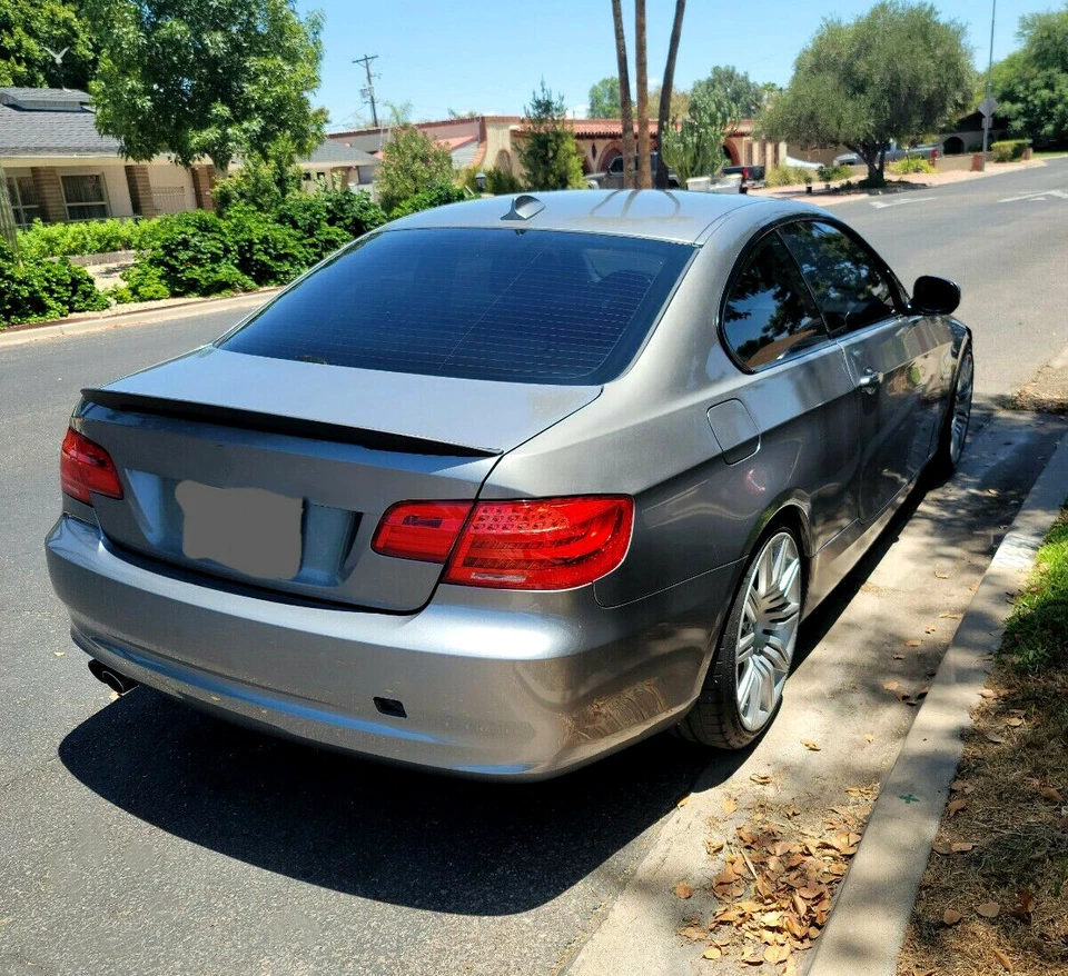 Trunk Spoiler Rear Wing For 2007-2013 BMW E92 Coupe 328i 335i M3 Black ABS Foto 3 de 4