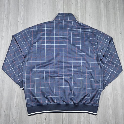 Chaqueta de Pista Ecko Unltd Para Hombres 2XL XXL Azul A Cuadros Cremallera Completa Bordada Hip Hop Y2K - Imagen 9 de 13