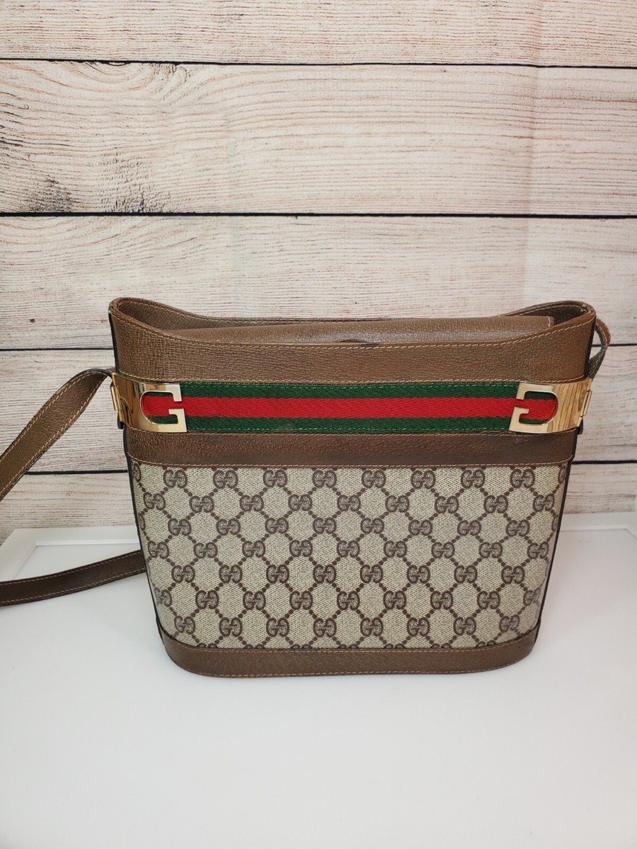 GUCCI - Ophidia bucket leather crossbody bag - Great Condition GUCCI GG Ophidia Leather Bucket Crossbody Bag Off White 610846 main image 4