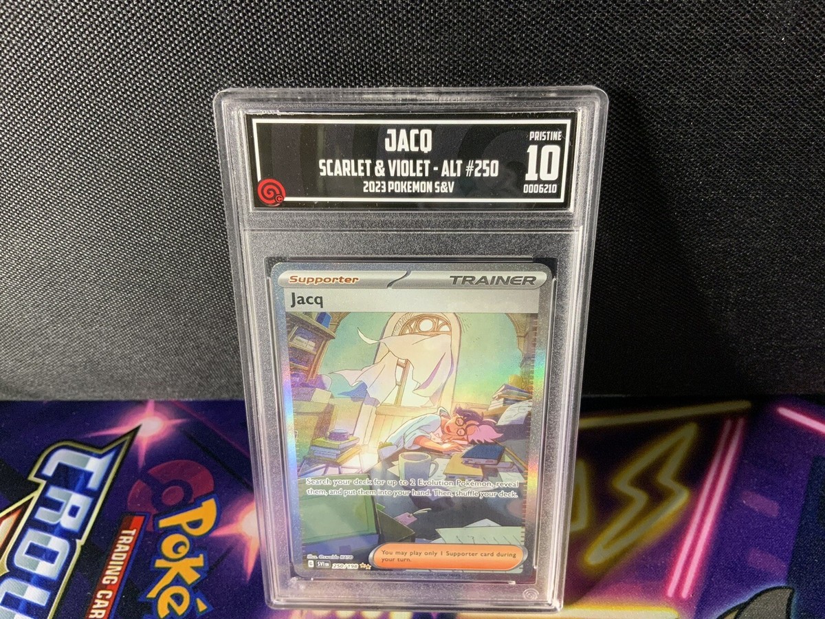Jacq 250 TCCG 10 Pristine NOT PSA Alt Art Trainer Scarlet & Violet