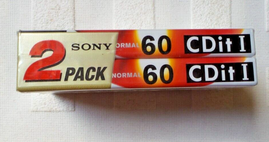 Lot De 2 Cassettes Audio Sony Vierges - 60 Minutes - Occasion