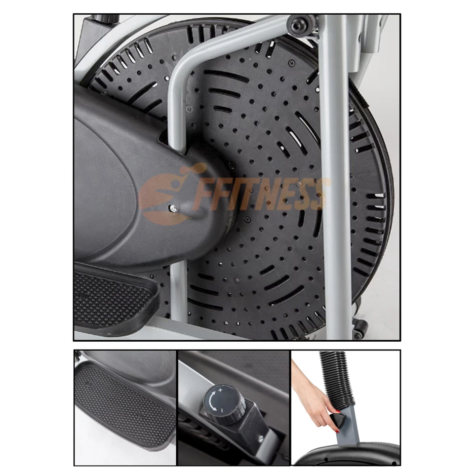 CYCLETTE ELLITTICA BICICLETTA DA CAMERA TRAINER WORKOUT ALLENAMENTO AIR BIKE - Immagine 2 di 4