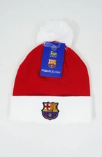 FC Barcelona Beanie Christmas Youth kids boys Soccer Football New W/POM Cap Hat 