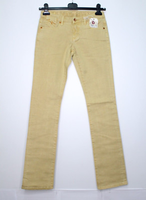 Parasuco Damen Jeans Gr. W28 L34 Hose Denin Gelb Baumwolle #CN-6