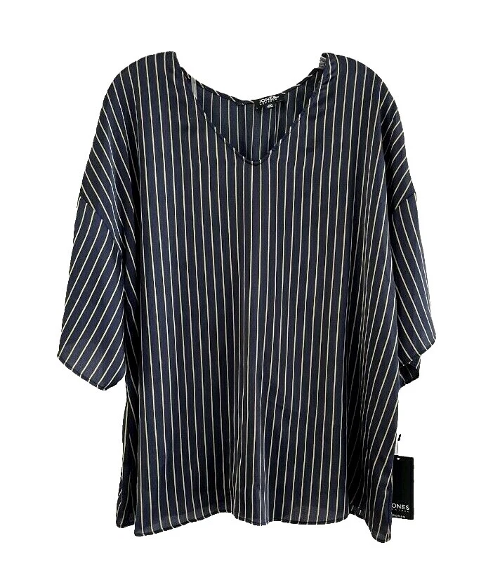 Poliéster Jones New York Top de rayas de negocios para De mujer