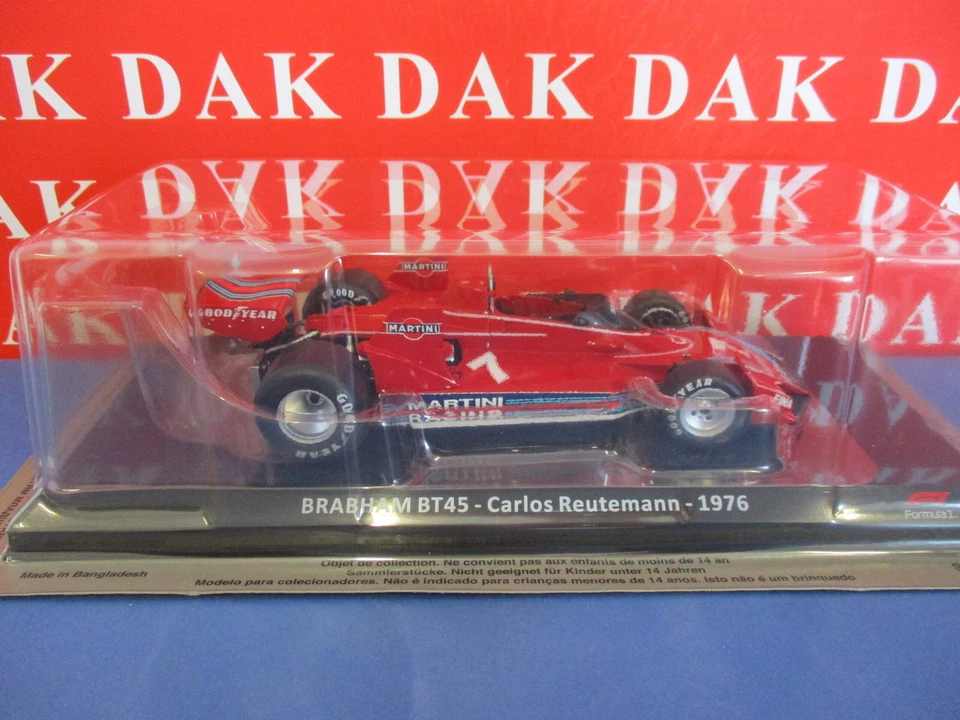 Die cast 1/24 Modellino Auto F1 Brabham BT45 Martini 1976 C. Reutemann - Immagine 4 di 4