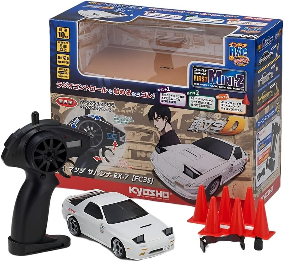 Радиоуправляемая машинка Kyosho Egg 128 FIRST MINI-Z Initial D MAZDA SAVANNA RX7 FC3S 16290₽