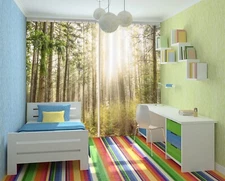 3D Sunshine Forest ZHUA3236 Photo Curtain Window Blockout Fabric Amy 2023