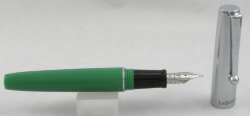 LeBoeuf Ink-O-Matic Parakeet Green Fountain Pen - Medium Nib - New In Box - Picture 1 of 6