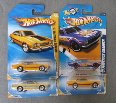 Hot Wheels Lot Of 4 '71 Maverick Grabbers 2010/12