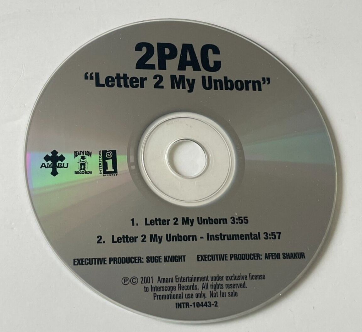 2001 Tupac 2PAC Letter 2 My Unborn INSTRUMENTAL Non Album Track DJ