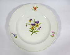 Meissen XIX Jh. Teller Stiefm&uuml;tterchen Blumen B-120p