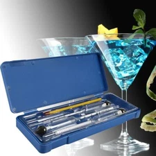 3Pcs Hydrometer Alcohol Meter Vinometer Tester With Thermometer Gadget Set  E3M1