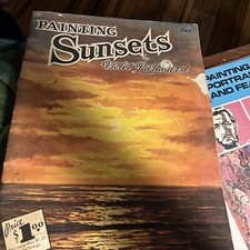 Vintage Art Book Painting Sunsets by Violet Parkhurst 101 Walter T. Foster