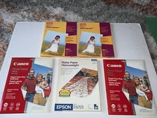 Lot of Photo Paper Matte Glossy   8.5 x 11 most New Epson Cannon Staples