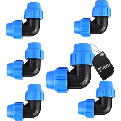 PP Fitting Screw Connection for PE Pipe 32 mm PE Pipe Fitting Angle 90° Plast...