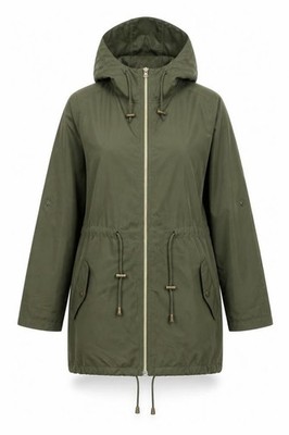 Parka mit Tasche Damen Jacke Größe 6 UK '' grün Größe 6-8 mittellang
