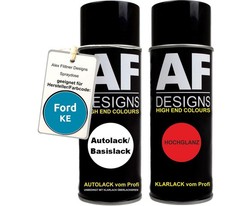 Spraydose für Ford KE Bimini Blue Metallic Basislack Klarlack Sprühdose 400ml