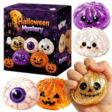 Halloween Glitter Dumpling Squishy Toy Mystery BHalind Box Bun Stress Relief Toy