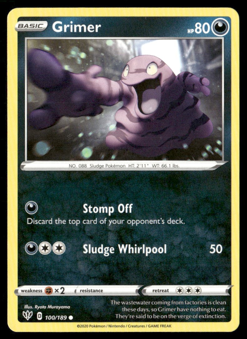 Grimer Darkness Ablaze 100/189 Common Pokemon Near Mint